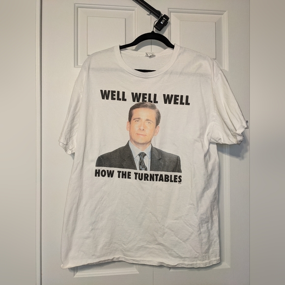 Tops The Office Michael Scott Turntables White Tshirt Size Large